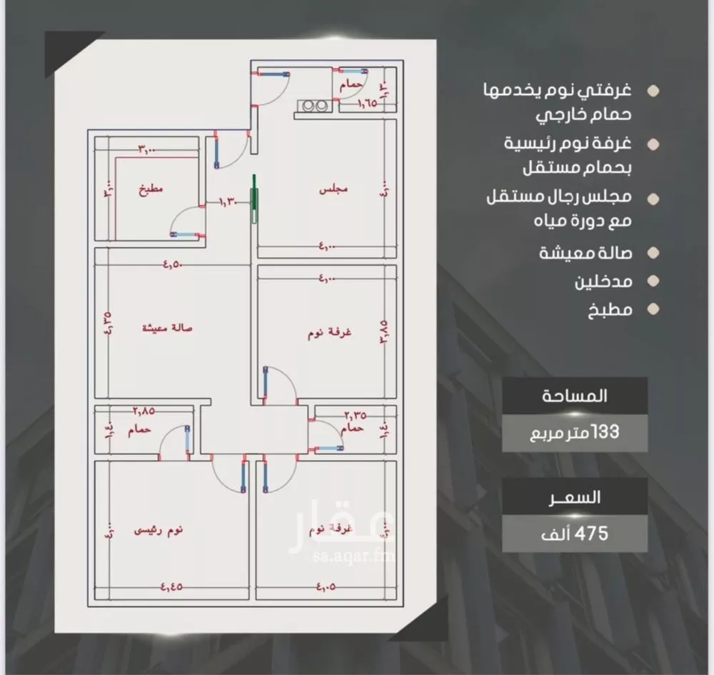 شقة للبيع في شارع الامير عبدالمجيد, حي الصواري, مدينة جدة, منطقة مكة المكرمة 1 صورة