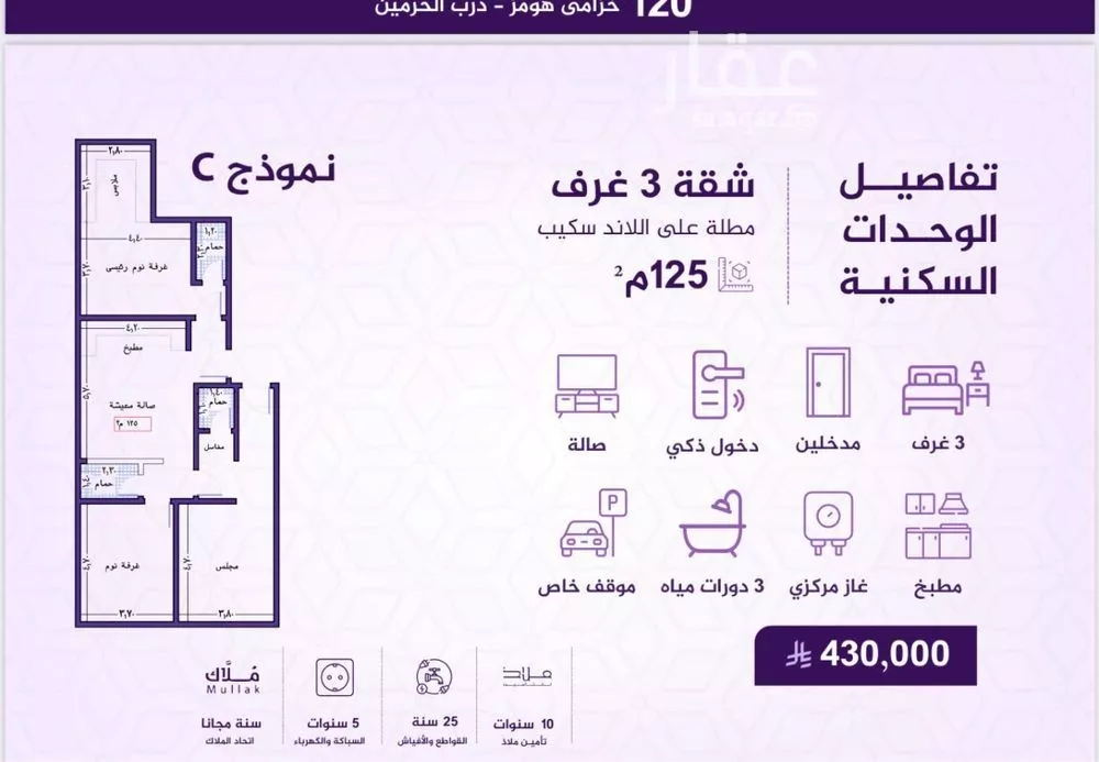 شقة للبيع في شارع احمد بن عيسى الرومي, حي الفيحاء, مدينة جدة, منطقة مكة المكرمة 1 صورة