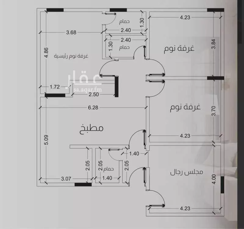 شقة للبيع في شارع ابو سبره الجعفي, حي الزهراء, مدينة جدة, منطقة مكة المكرمة 1 صورة