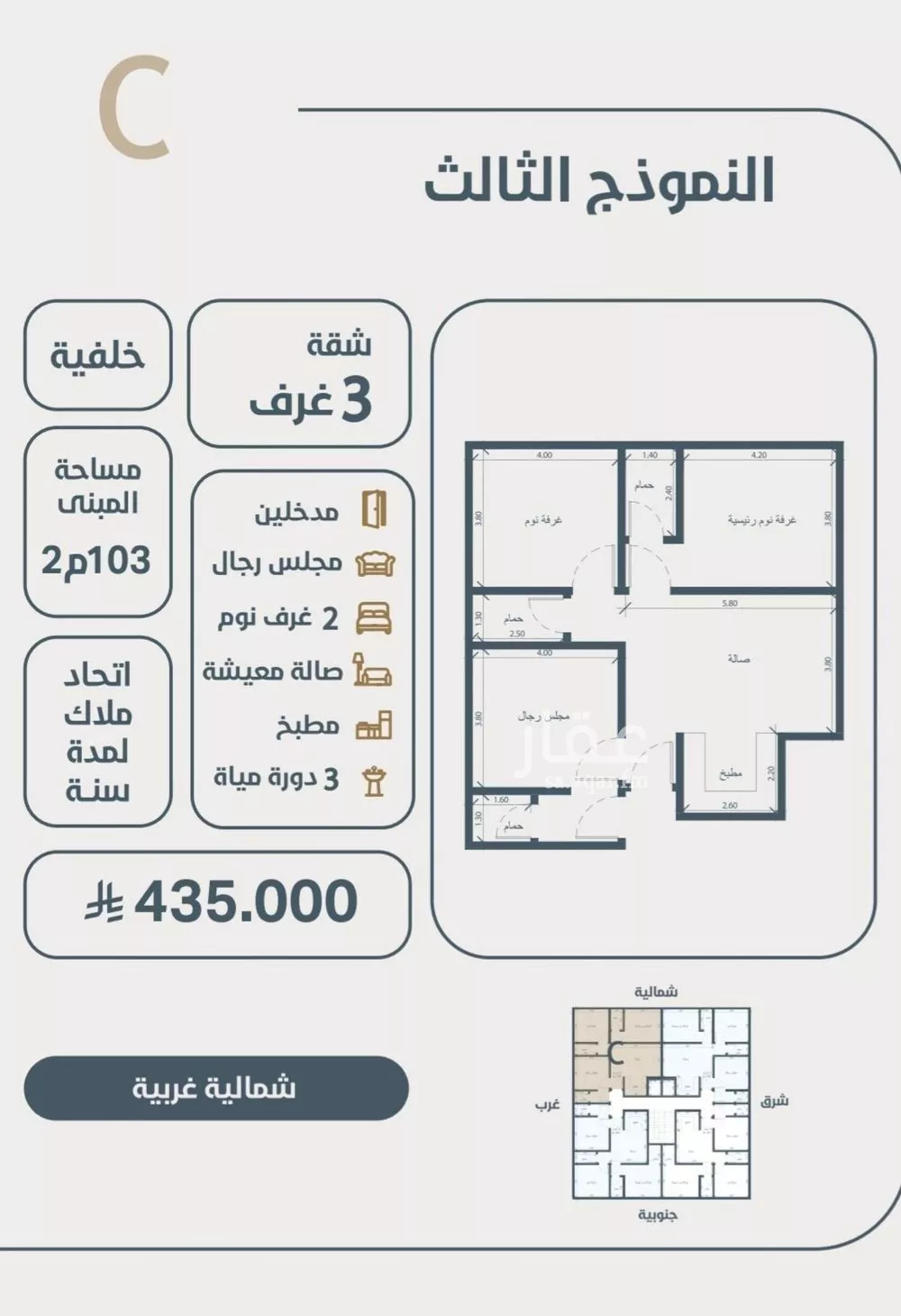 شقة للبيع في حي النعيم, مدينة جدة, منطقة مكة المكرمة 1 صورة