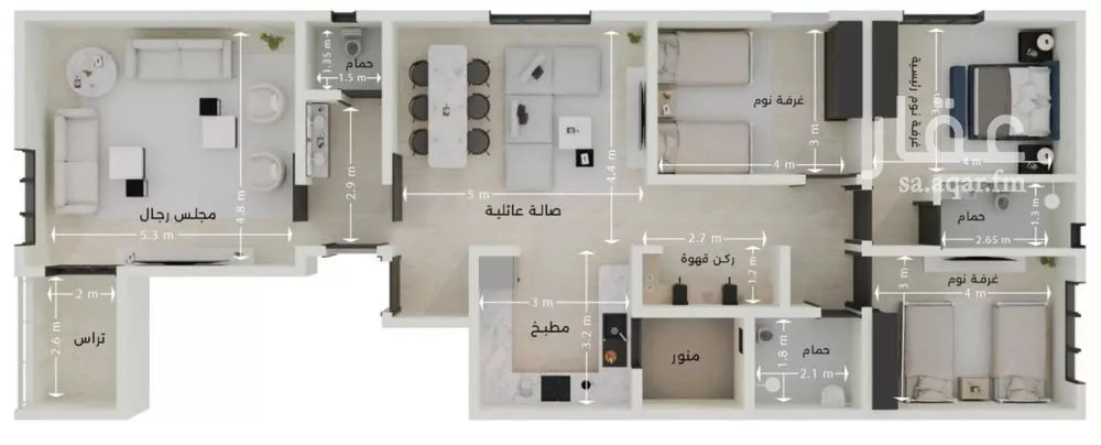 دور للبيع في شارع محمد البقال, حي المنار, مدينة الرياض, منطقة الرياض 1 صورة