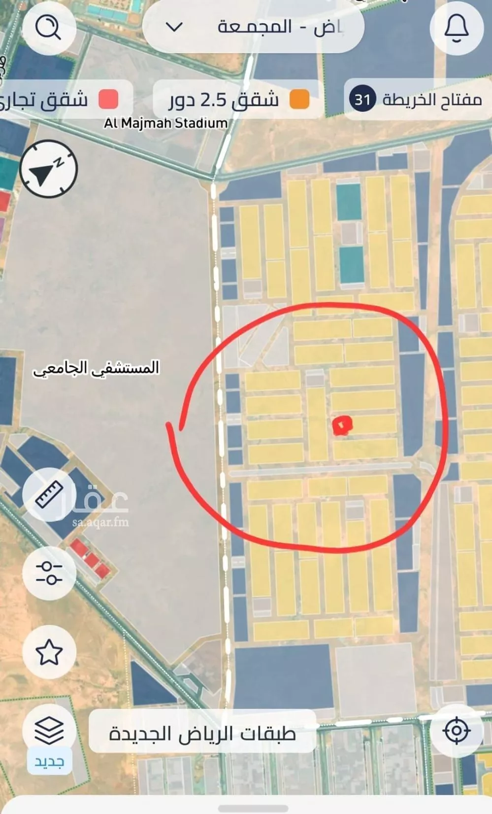 أرض للبيع في حي الياسمين, مدينة المجمعة, منطقة الرياض 1 صورة