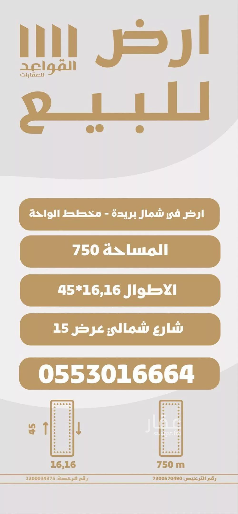 أرض للبيع في شارع الشقه العليا 643, حي الأمل, مدينة بريده, منطقة القصيم 1 صورة