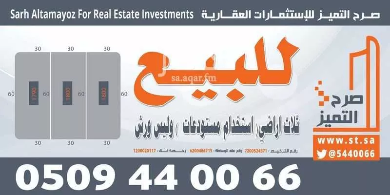 أرض للبيع في شارع عبدالله النحوي, حي مشرفة, مدينة الهياثم, منطقة الرياض 1 صورة