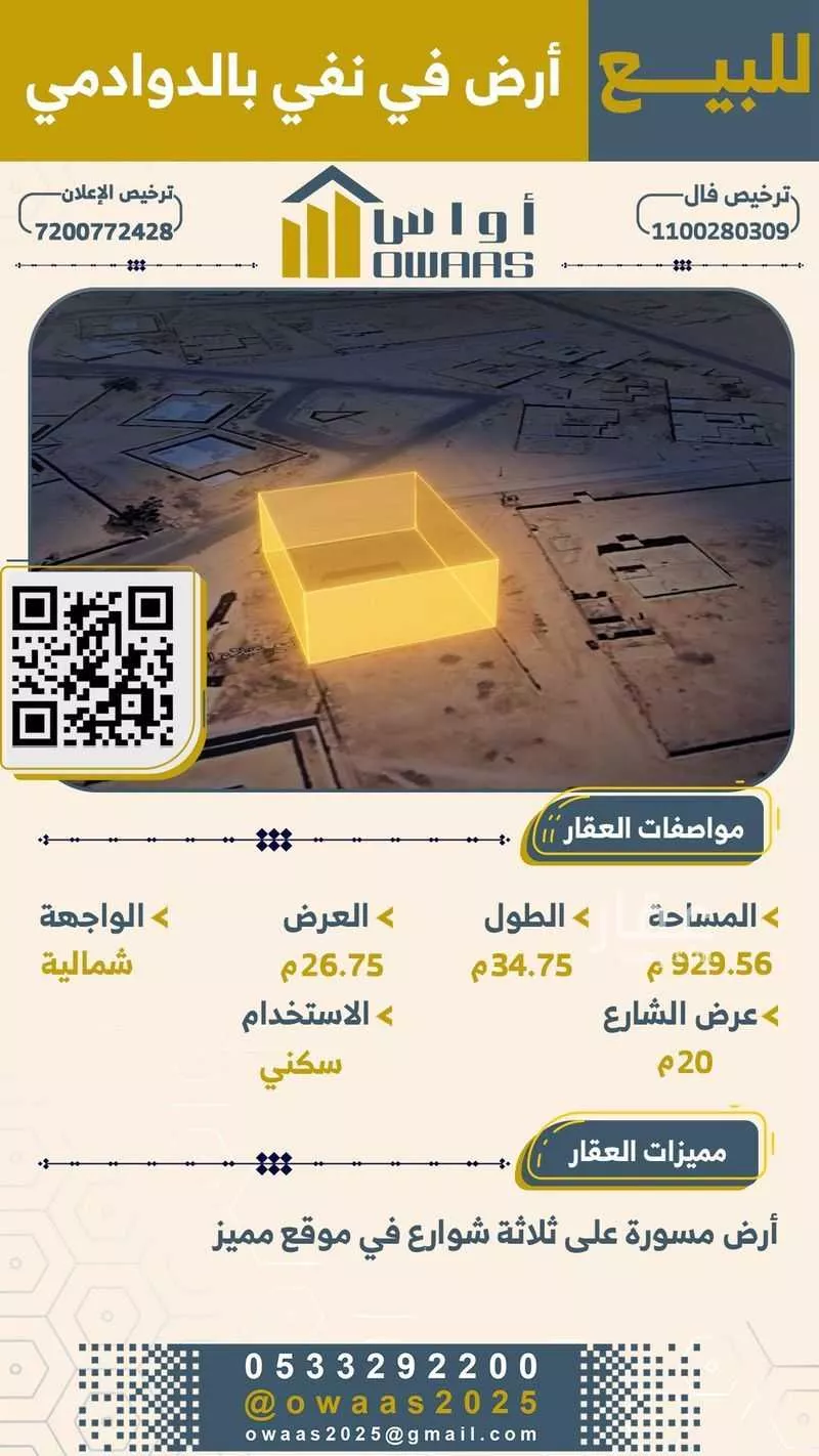 أرض للبيع في حي البوق والنفيد, مدينة البوق والنفيد, منطقة الرياض 1 صورة