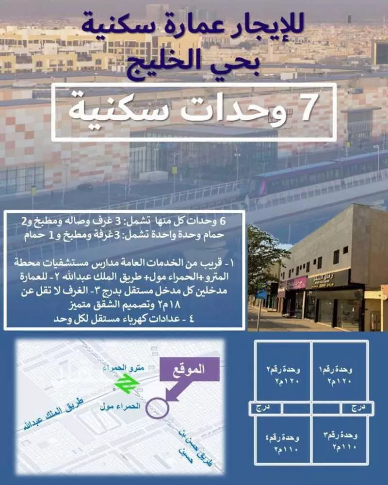 عمارة للإيجار في طريق الشيخ حسن بن حسين بن علي ، حي الخليج ، الرياض ، منطقة الرياض 1 صورة