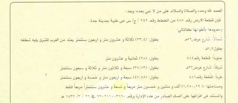 أرض للبيع في شارع عمير بن اوس(رضي الله عنه), حي طيبة, مدينة جدة, منطقة مكة المكرمة 1 صورة