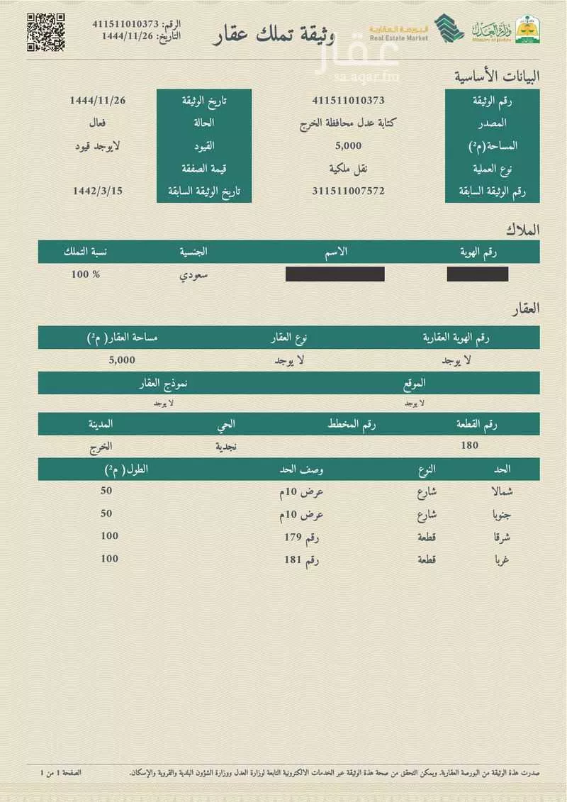 أرض للإيجار في حي العفجه, مدينة الخرج, منطقة الرياض 1 صورة