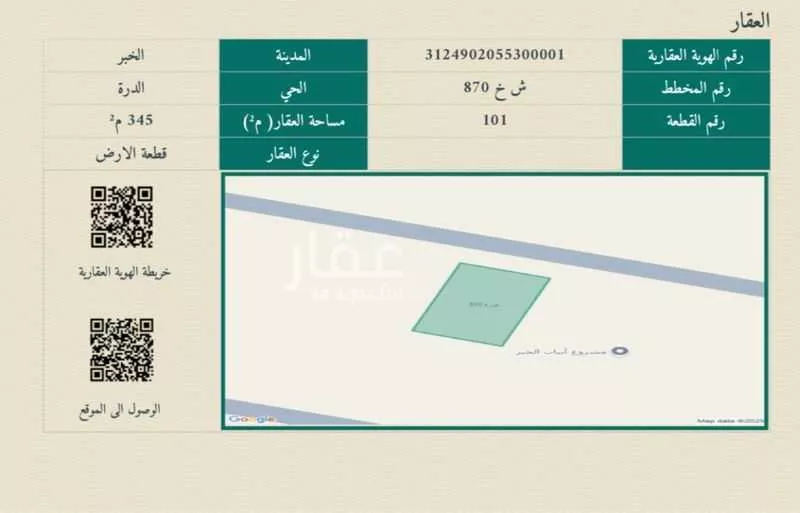 أرض للبيع في الخبر ، الخبر 1 صورة