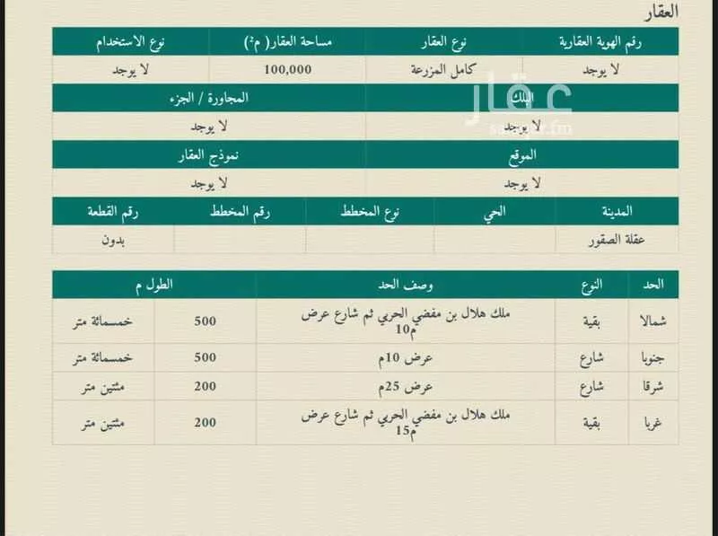 أرض للإيجار في شارع 1111, حي مشرفة, مدينة مشرفة, منطقة القصيم 1 صورة