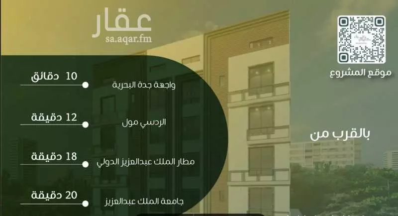 شقة للبيع في شارع ابو سبره الجعفي, حي الزهراء, مدينة جدة, منطقة مكة المكرمة 1 صورة