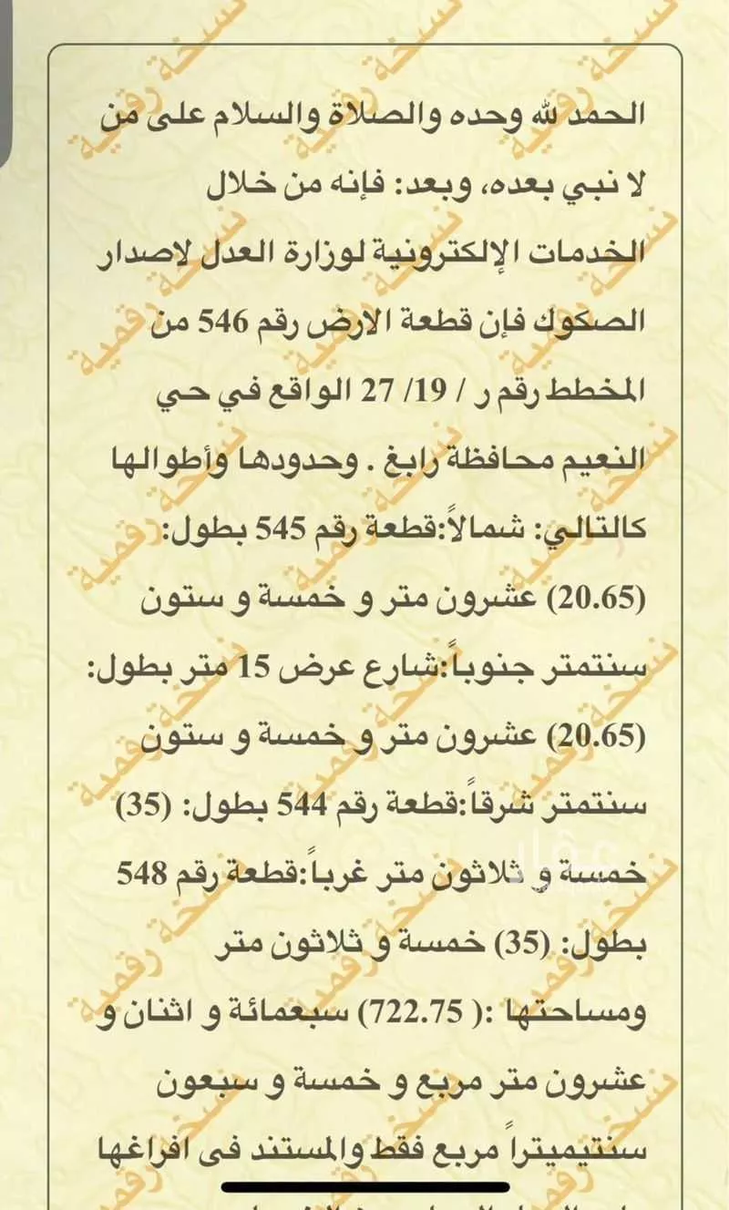 أرض للبيع في شارع عياش بن ابي ربيعة, حي النعيم, مدينة رابغ, منطقة مكة المكرمة 1 صورة