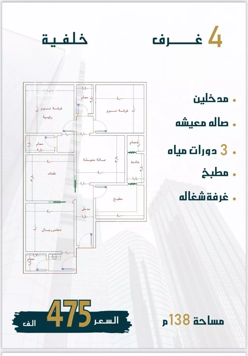 شقة للبيع في شارع الامير عبدالمجيد, حي الصواري, مدينة جدة, منطقة مكة المكرمة 1 صورة