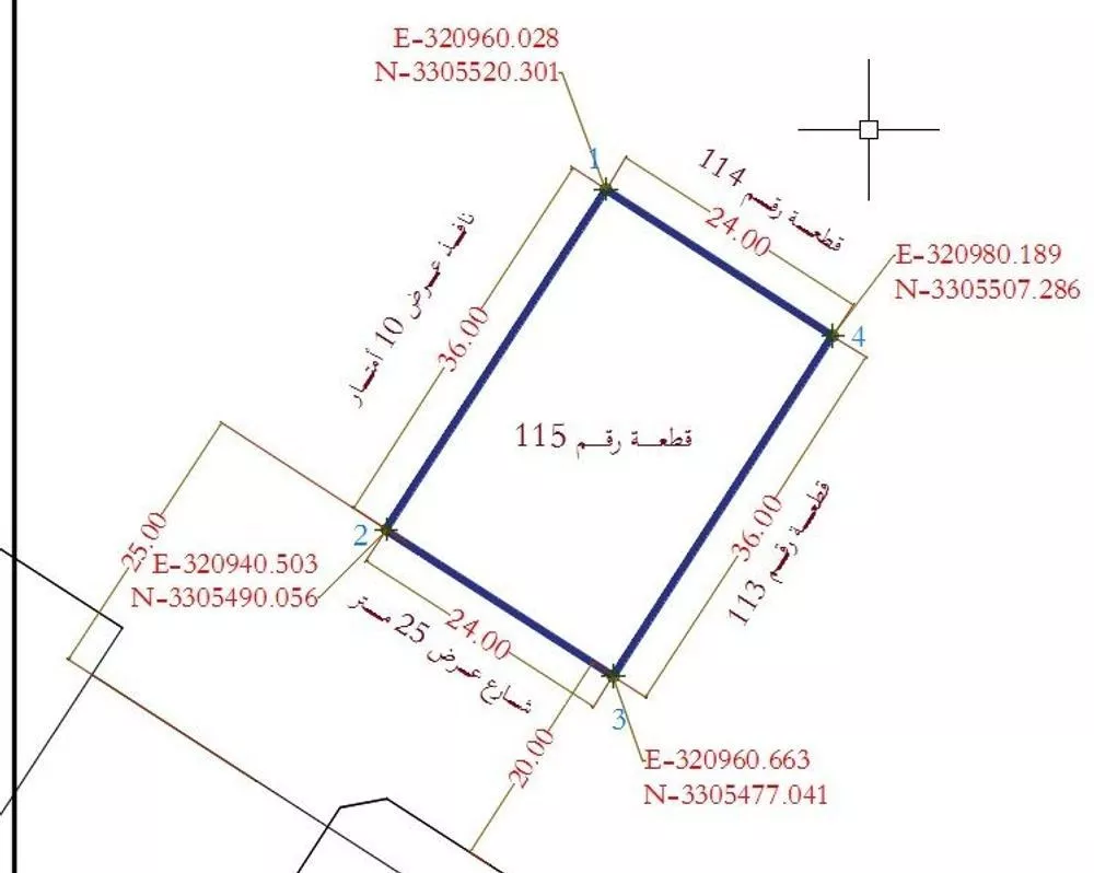 أرض للبيع في شارع طلعه التمياط 119, حي حي مخطط  فيصل, مدينة طلعه التمياط, منطقة الحدود الشماليه 1 صورة