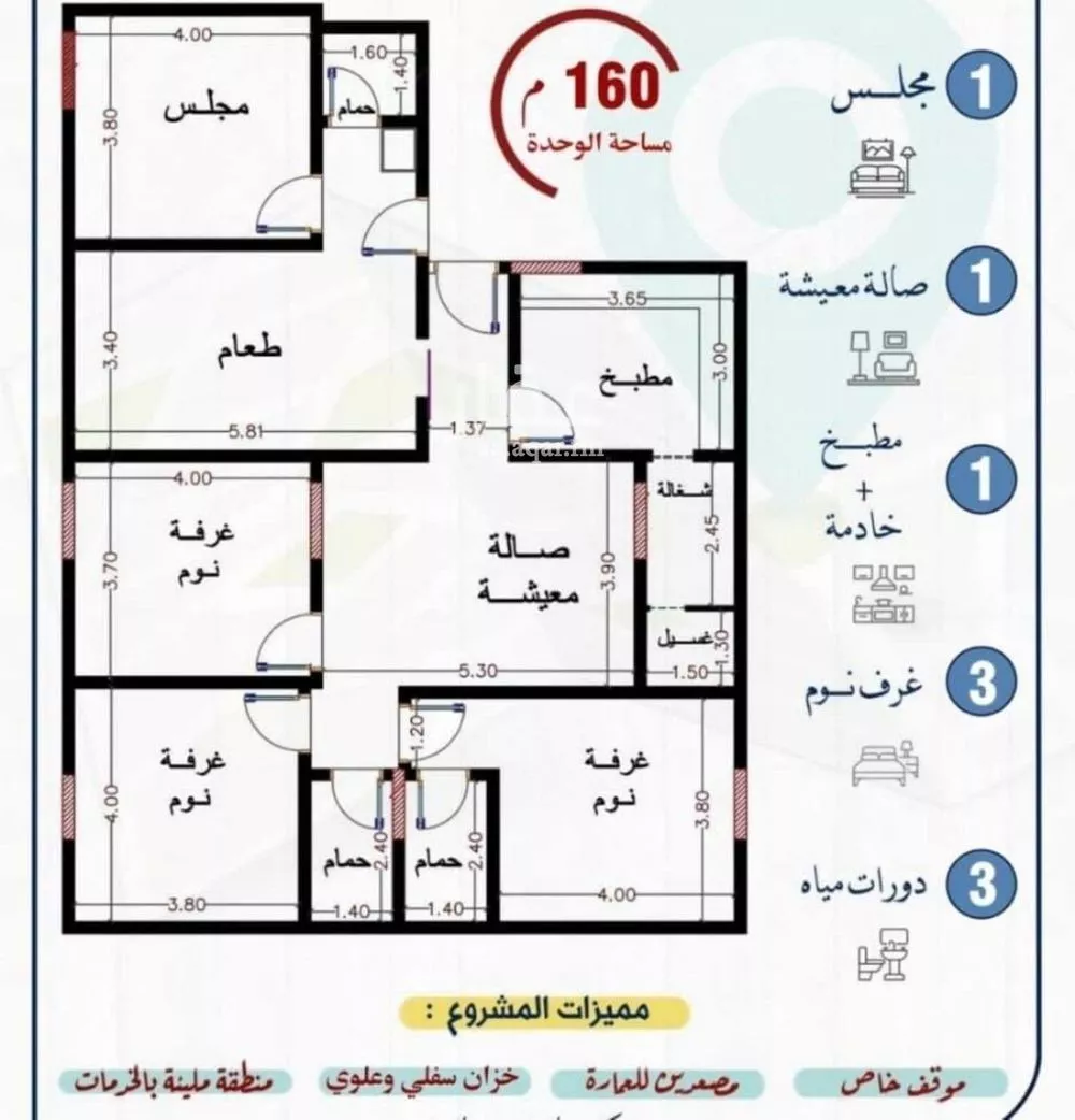 شقة للبيع في شارع محمد بن اسعد العظم, حي النزهة, مدينة جدة, منطقة مكة المكرمة 1 صورة