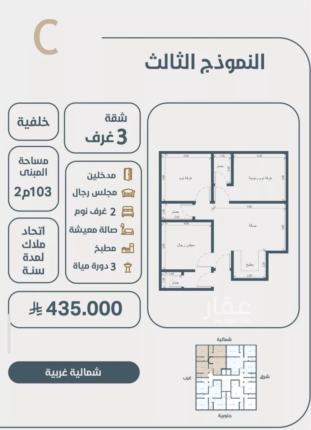 شقة للبيع في حي النعيم, مدينة جدة, منطقة مكة المكرمة 1 صورة