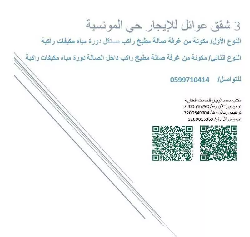 عمارة للإيجار في شارع التنعيم, حي المونسية, مدينة الرياض, منطقة الرياض 1 صورة