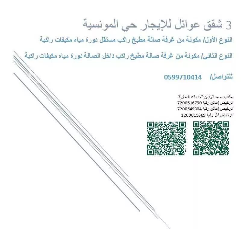 عمارة للإيجار في شارع التنعيم, حي المونسية, مدينة الرياض, منطقة الرياض 1 صورة