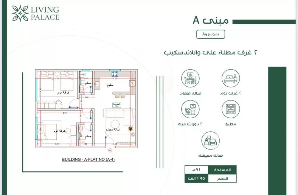 شقة للبيع في شارع النخيلات, حي الفيحاء, مدينة جدة, منطقة مكة المكرمة 1 صورة