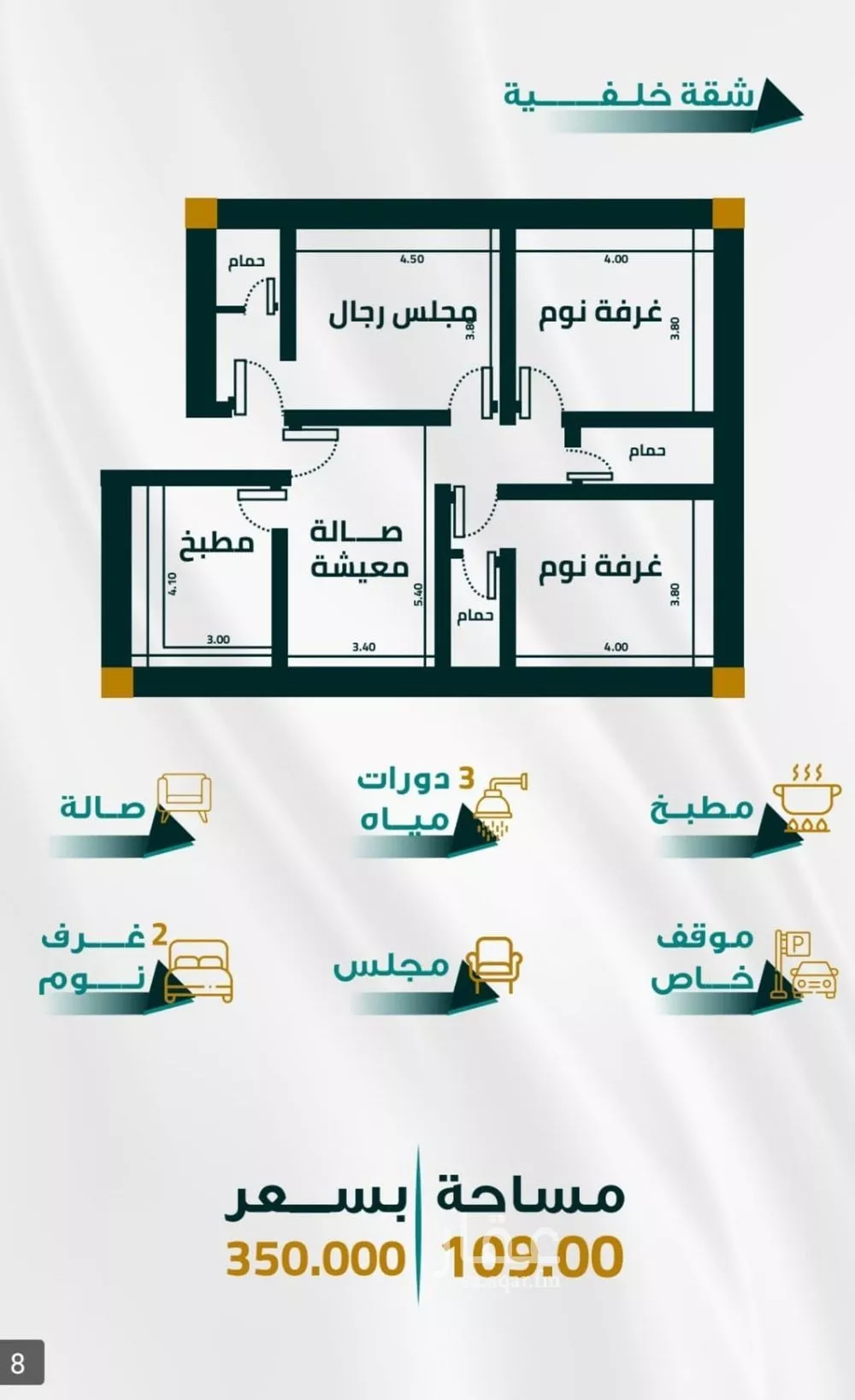 شقة للبيع في حي الفيحاء, مدينة جدة, منطقة مكة المكرمة 1 صورة