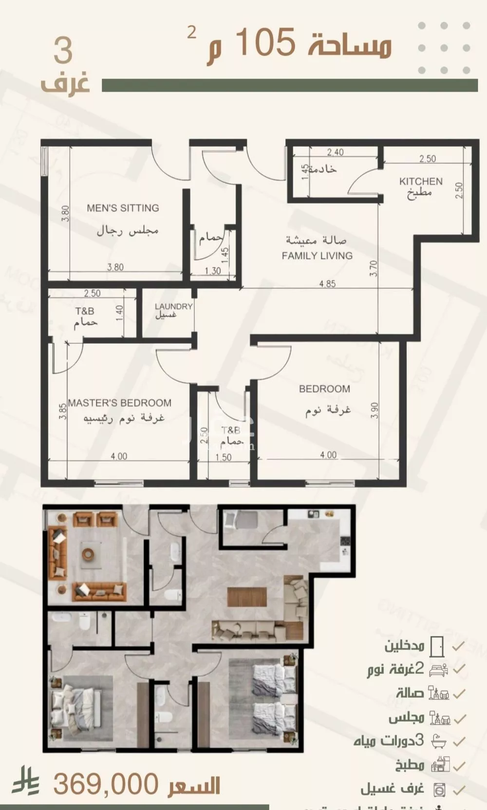 شقة للبيع في شارع ثلوث بني شهر, حي النزهة, مدينة جدة, منطقة مكة المكرمة 1 صورة