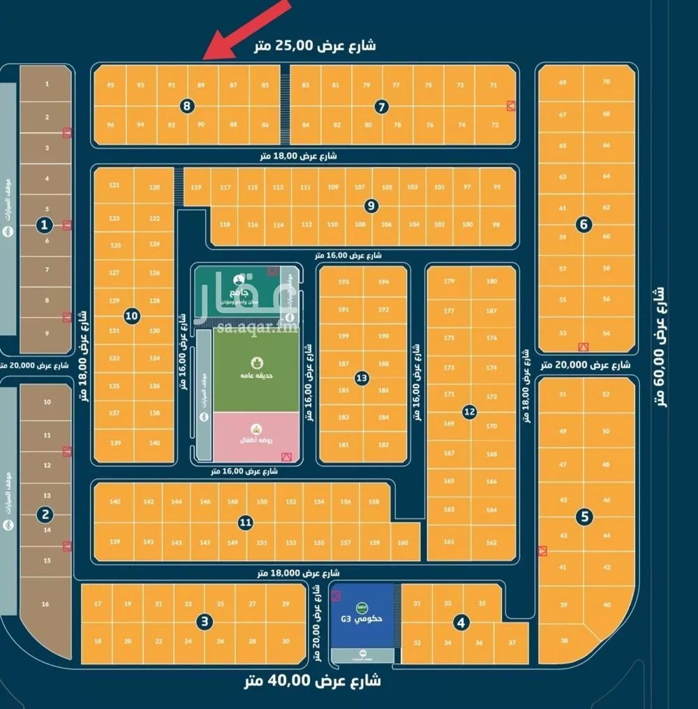 أرض للبيع في شارع عبدالله ابن مظعون, حي الأمواج, مدينة الخبر, المنطقة الشرقية 1 صورة
