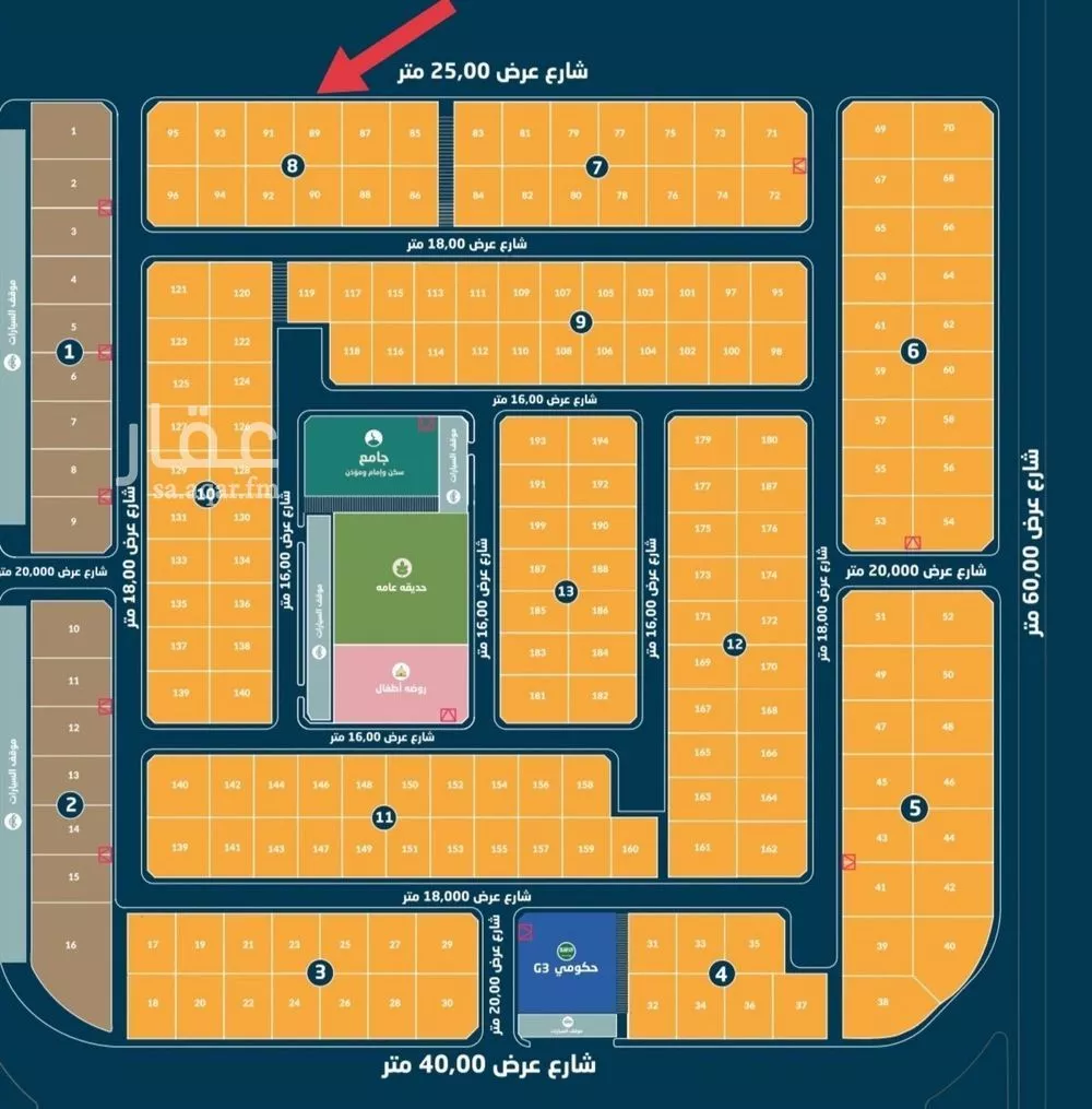أرض للبيع في شارع عبدالله ابن مظعون, حي الأمواج, مدينة الخبر, المنطقة الشرقية 1 صورة