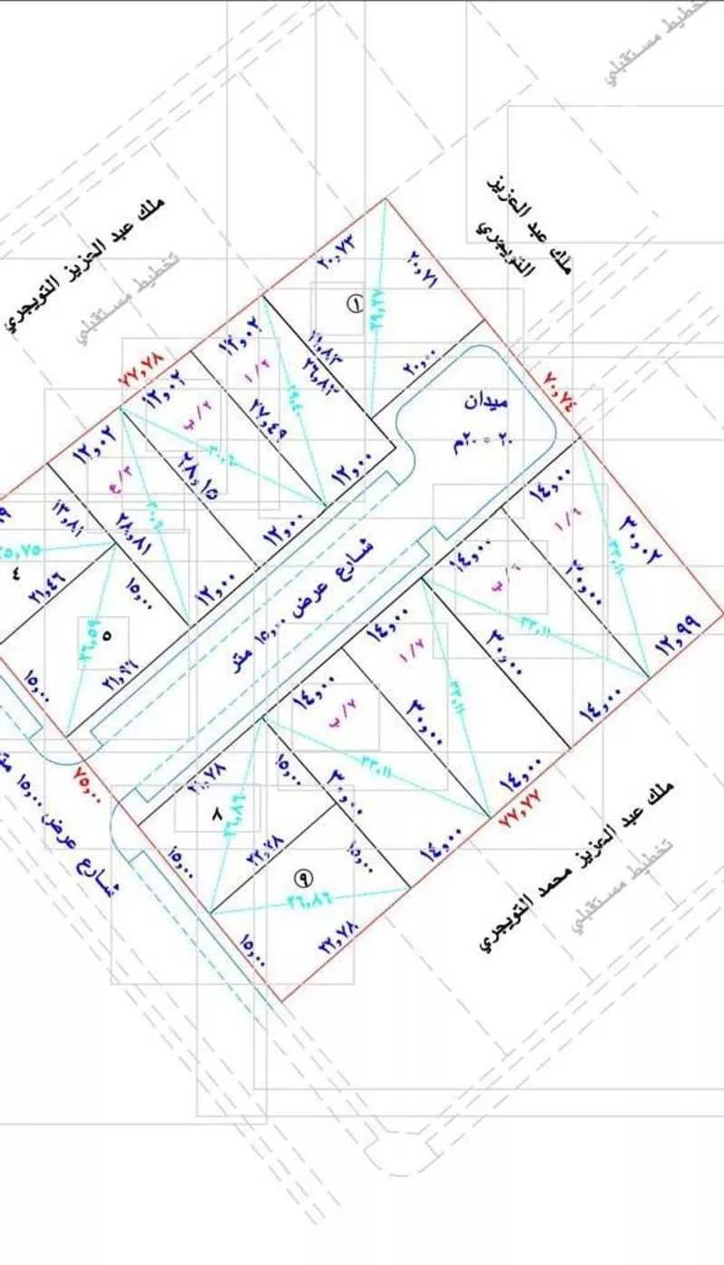 أرض للبيع في شارع أبي بكر المخزومي, حي ضراس, مدينة البصر, منطقة القصيم 1 صورة