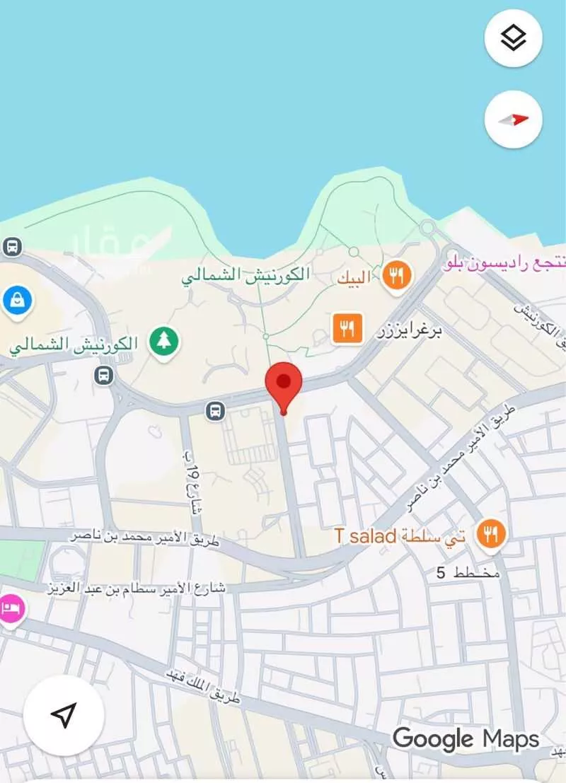 أرض للبيع في شارع 22877550, حي الشاطئ, مدينة جازان, منطقة جازان 1 صورة