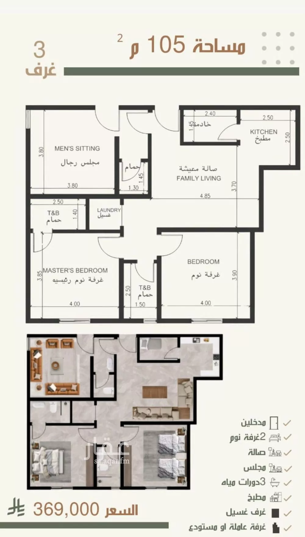 شقة للبيع في شارع ثلوث بني شهر, حي النزهة, مدينة جدة, منطقة مكة المكرمة 1 صورة