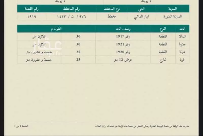 أرض للبيع في شارع احمد الحفصي, حي ابيار الماشي, مدينة المدينة المنورة, منطقة المدينة المنورة 1 صورة