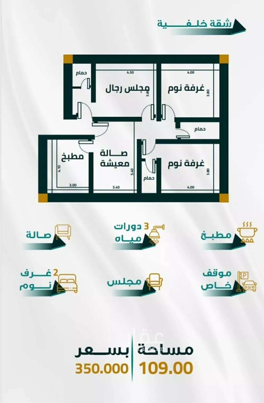 شقة للبيع في شارع ابو ذر الغفاري, حي الفيحاء, مدينة جدة, منطقة مكة المكرمة 1 صورة