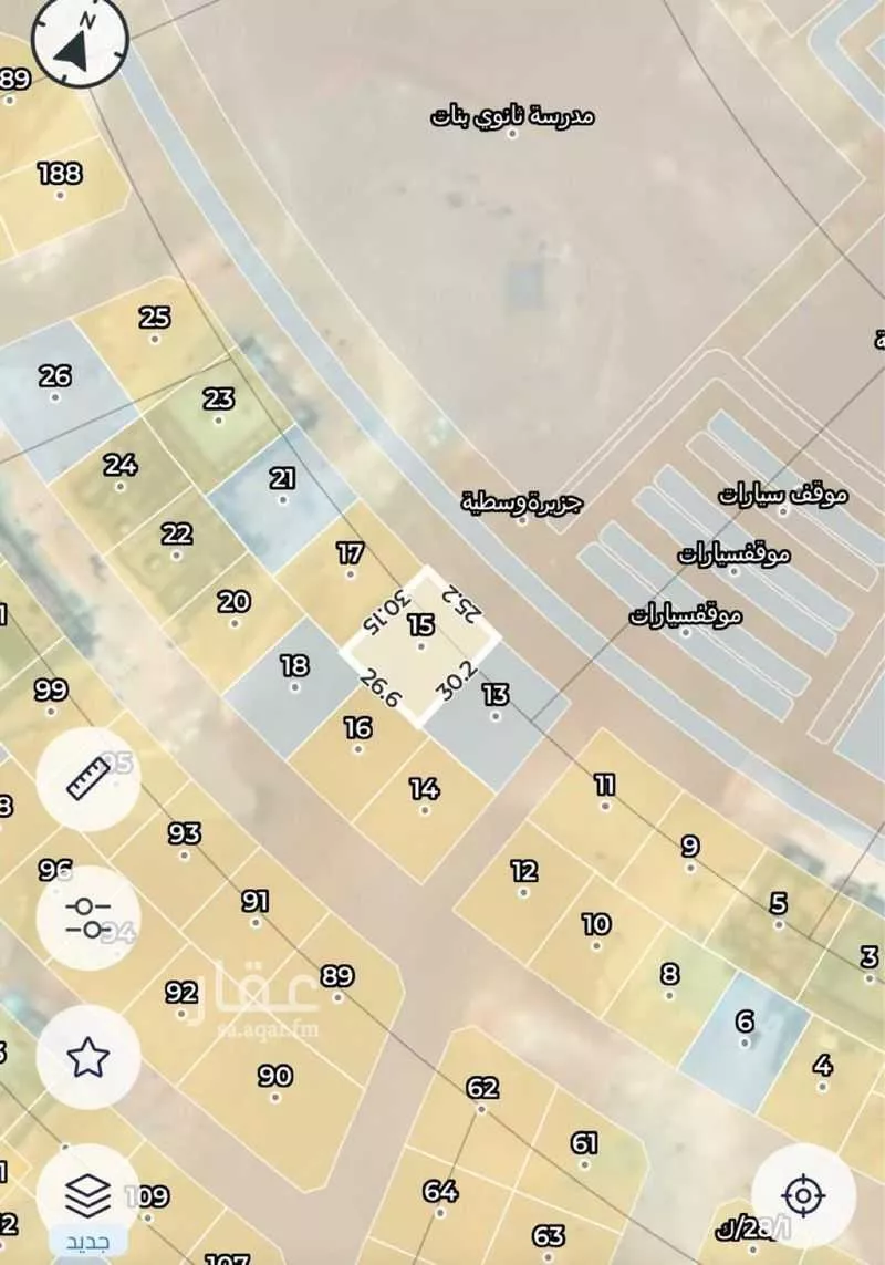 أرض للبيع في شارع العمرانية, حي الورود الثالث, مدينة الاحساء, المنطقة الشرقية 1 صورة