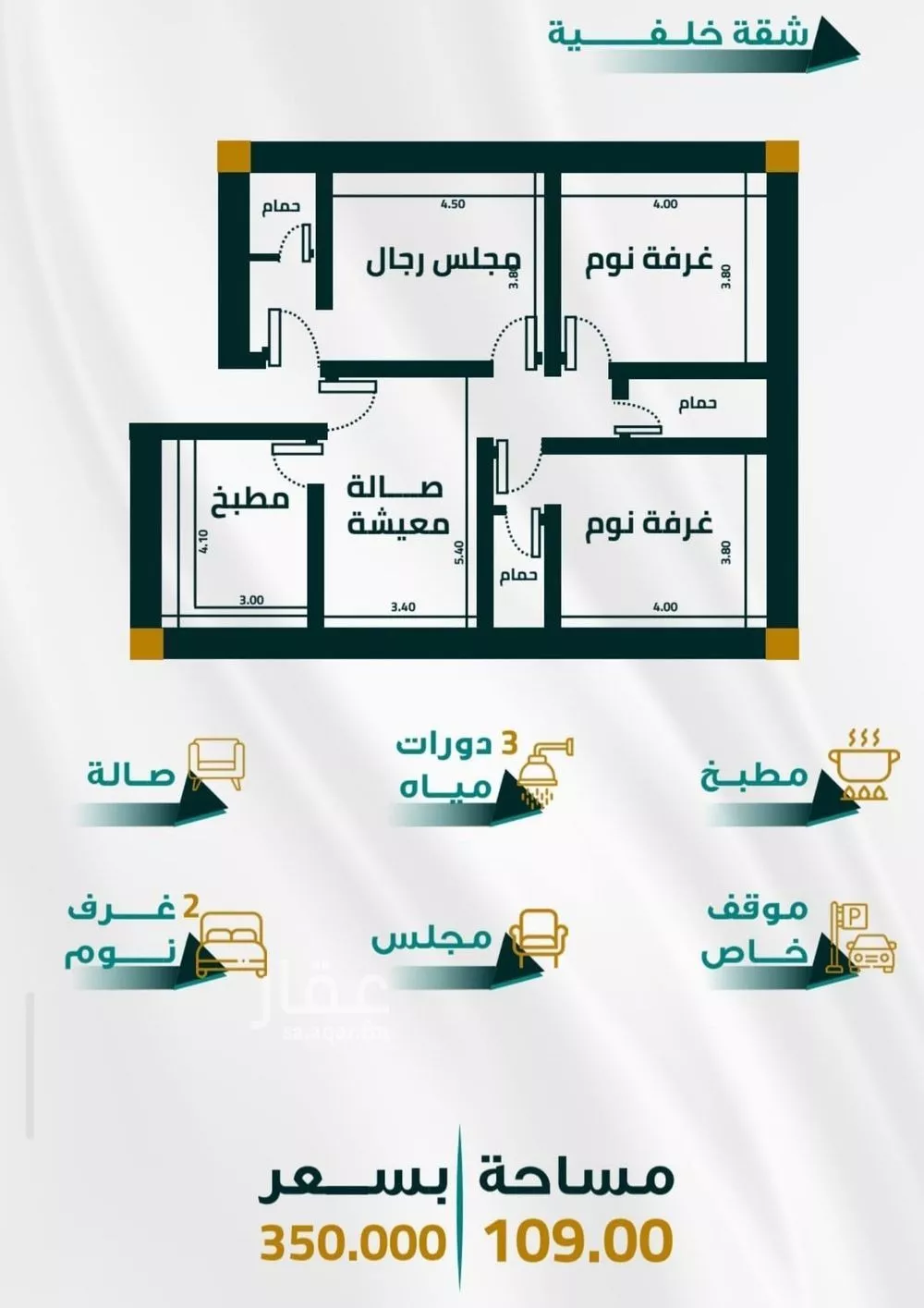 شقة للبيع في شارع ابو ذر الغفاري, حي الفيحاء, مدينة جدة, منطقة مكة المكرمة 1 صورة