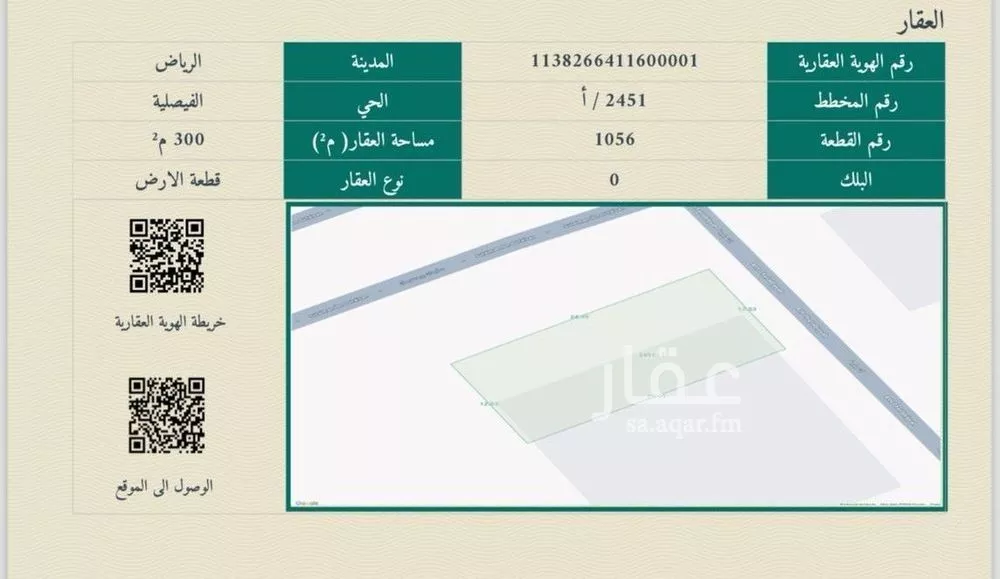 أرض للبيع في شارع سليمان بن عفيصان, حي الفيصلية, مدينة الرياض, منطقة الرياض 1 صورة