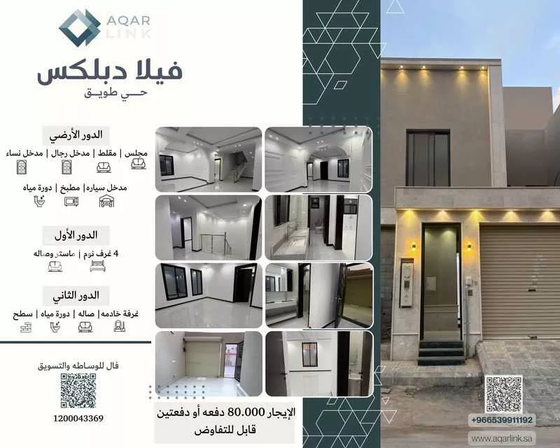 فيلا للإيجار في شارع الزهري, حي طويق, مدينة الرياض, منطقة الرياض 1 صورة