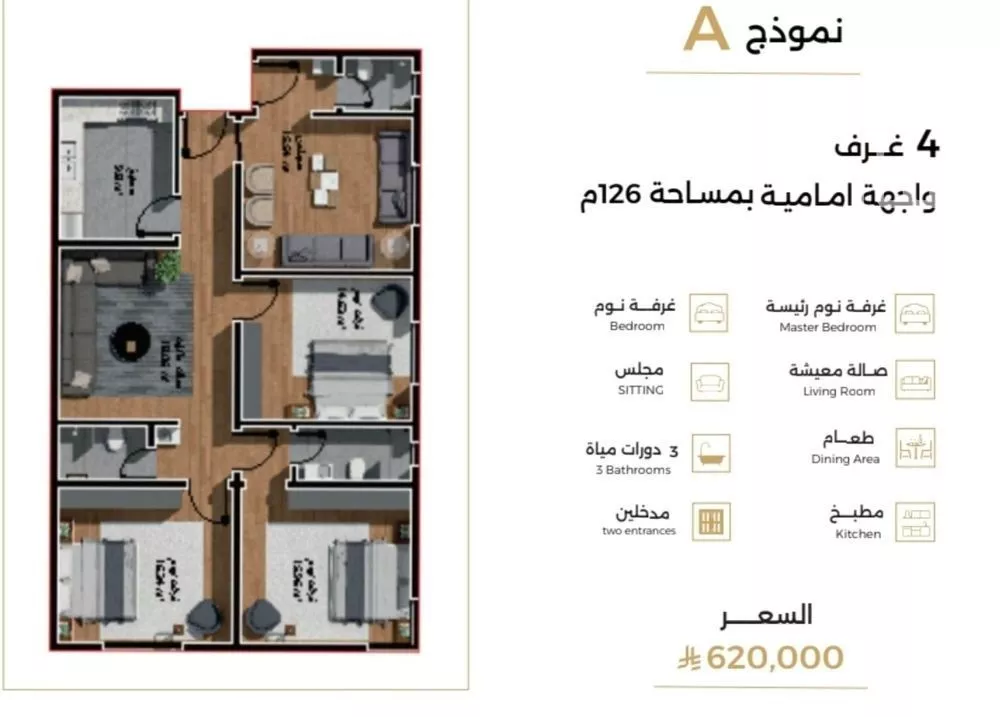 شقة للبيع في شارع ابن مطاهر, حي السلامة, مدينة جدة, منطقة مكة المكرمة 1 صورة