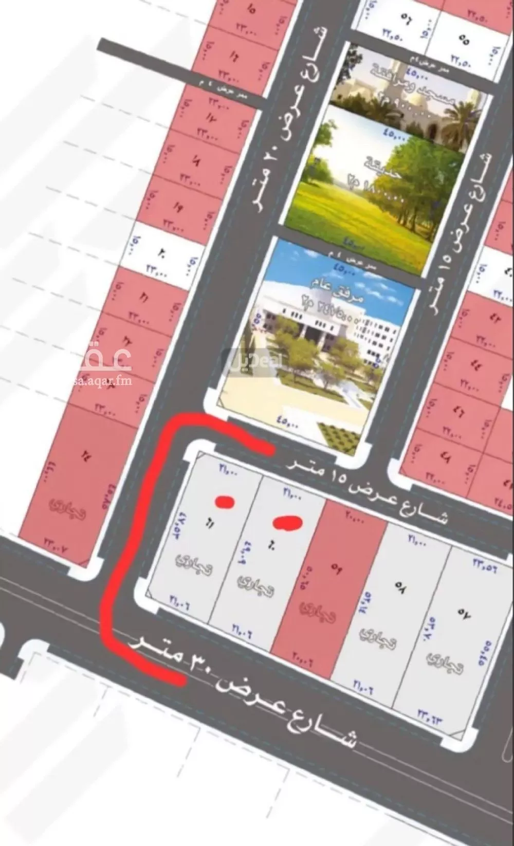 أرض للبيع في حي الخزامى, مدينة بريده, منطقة القصيم 1 صورة