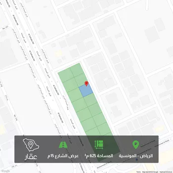 أرض للبيع في شارع الصحابة, حي المونسية, مدينة الرياض, منطقة الرياض