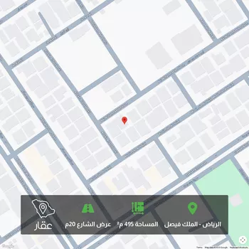 أرض للبيع في شارع أبي محمد بن حزم, حي الملك فيصل, مدينة الرياض, منطقة الرياض