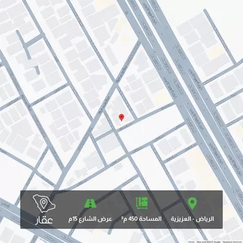 أرض للبيع في شارع الحسنان, حي العزيزية, مدينة الرياض, منطقة الرياض