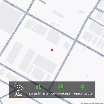 أرض للبيع في شارع ثمود, حي العزيزية, مدينة الرياض, منطقة الرياض