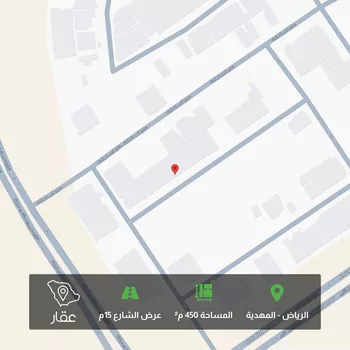 أرض للبيع في شارع يحيى بن جزلة, حي المهدية, مدينة الرياض, منطقة الرياض
