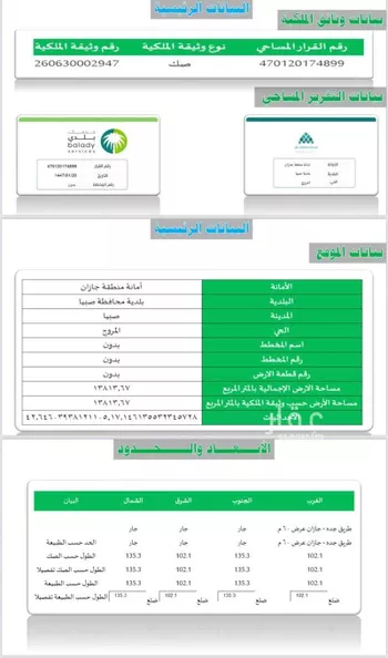 أرض للبيع في شارع الملك عبدالعزيز, حي المروج, مدينة صبياء, منطقة جازان صورة 2