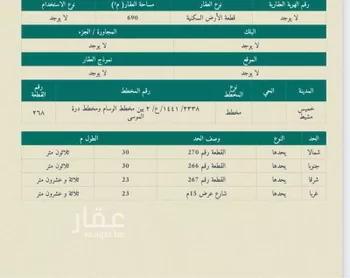 أرض للبيع في شارع عبدالواحد ابن عبدالله النصري ، حي الوسام ، خميس مشيط ، خميس مشيط