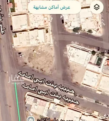 أرض للبيع في شارع حبيبة بنت أبي امامه, حي العزيزية, مدينة المدينه المنوره, منطقة المدينة المنورة