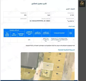 أرض للبيع في شارع نجم الدين الايوبي, حي الكوثر, مدينة الخبر, المنطقة الشرقية صورة 3