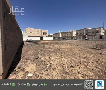 أرض للإيجار في شارع تميم الدارى, حي المبعوث, مدينة المدينه المنوره, منطقة المدينة المنورة