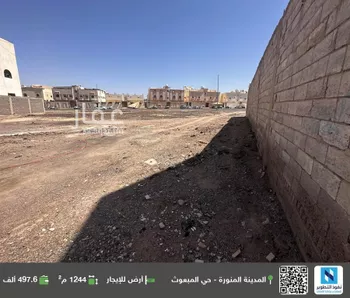 أرض للإيجار في شارع تميم الدارى, حي المبعوث, مدينة المدينه المنوره, منطقة المدينة المنورة