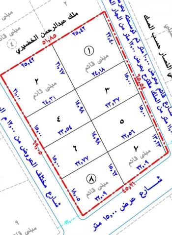 أرض للبيع في شارع الحارث القباع, حي الحمر الجنوبي, مدينة بريده, منطقة القصيم صورة 2